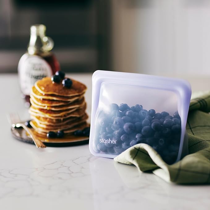 Stasher Premium Silicone Reusable Food Storage Bags, 3-Pack, Multi, Multi-Use Food Storage Bags, Lunch Bag, Travel Containers, BPA Free, Leak-free, Dishwasher-Safe, Eco-friendly Stasher