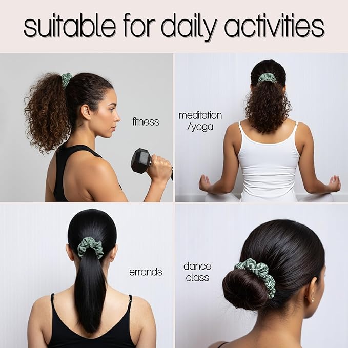 likemary Scrunchies for Women - Match Your Mood & Outfit - Strong, Snag-Free Hair Ties for All Hair Types Made from Sustainable Reclaimed Fabric - 5 Pack likemary