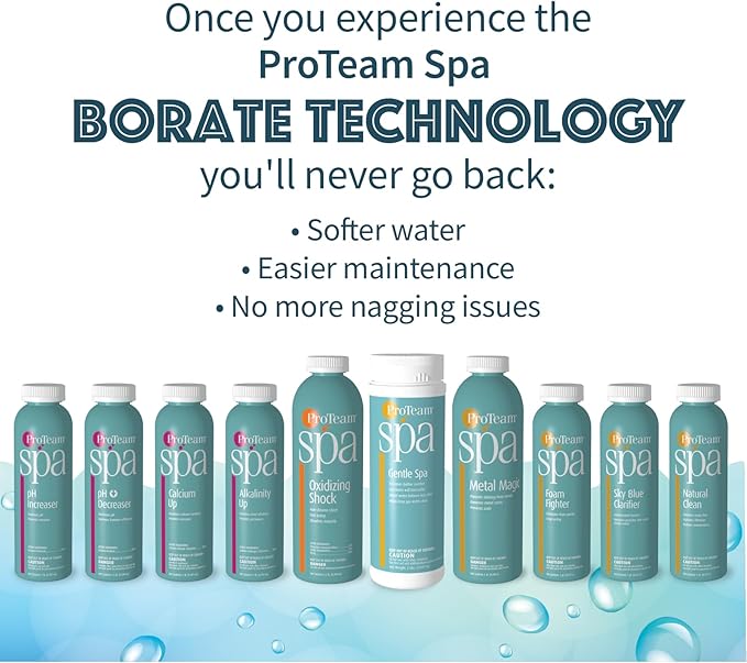 Proteam Spa Natural Clean - All Natural Hot Tub Water Clarifier Hot Tub Clarifier - Spa Enzymes for Hot Tub with SplashWiz Hot Tub Chemicals Care Guide - Made in USA (1 pt) (2 Pack) SplashWiz%E2%84%A2