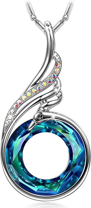 Kate Lynn "Rise From the Ashes Phoenix Necklace Made with Crystals from Austria, 18"+2" Necklace, Packaged with Jewelry Box, Birthday Gift for Women, Symbol of Luck and Renewal KateLynn