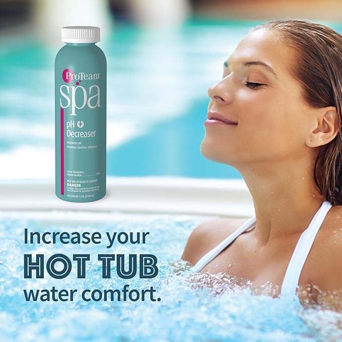 ProTeam Spa pH Decreaser for Hot Tub - pH Down Hot Tub pH Decreaser Bundle with SplashWiz Spa & Hot Tub Chemicals Care Guide e-Book Made in USA (1.5 lb) SplashWiz%E2%84%A2
