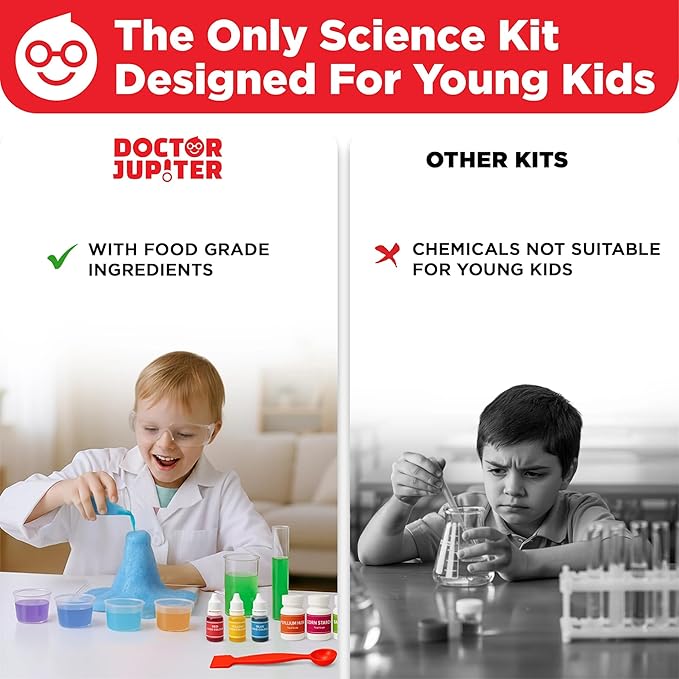 Doctor Jupiter My First Science Kit for Kids Ages 4-5-6-7-8 | Christmas, Birthday Gift Ideas for 4+ Year Old Boys & Girls | Toy Stem Kit with 100+ Experiments | Learning & Educational Projects DoctorJupiter