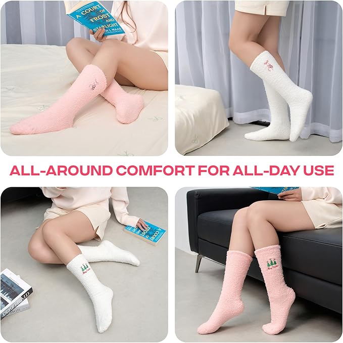 CoolMate GLOBAL Fuzzy Socks for Women Christmas Gift Box, Cozy, Soft, Stocking Stuffers, Comfy Cloud-Like Socks for Spa,Home CoolmateGlobal