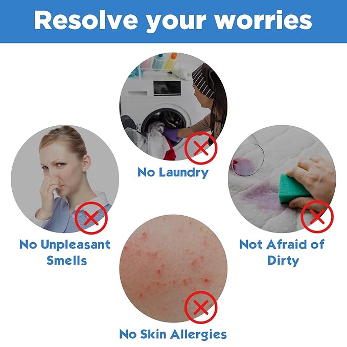 Tegeme 150 Pieces Disposable Massage Table Sheets 31" x 70" Waterproof Bed Sheets Non Woven Bed Cover for Massage Table Beauty Salons Tatto Spa Hotels(Blue) Tegeme