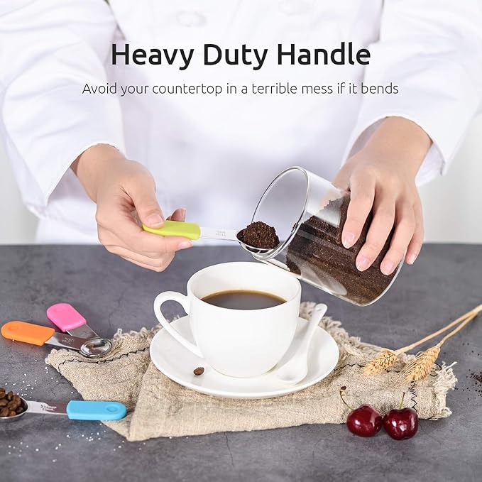 Measuring Cups, U-Taste Magnetic Measuring Cups and Spoons Set of 13 in 18/8 Stainless Steel: 7 Measuring Cups and 5 Measuring Spoons with 1 Professional Magnetic Measurement Conversion Chart U-Taste