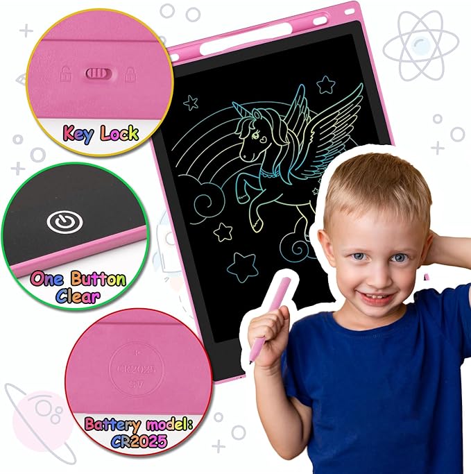 16 Inch LCD Writing Tablet - Colorful Electronic Drawing Pad & Doodle Board for Kids Ages 3-8, Erasable Educational Toy, Birthday Gift and Christmas for Girls and Boys ArtcraftandStorage