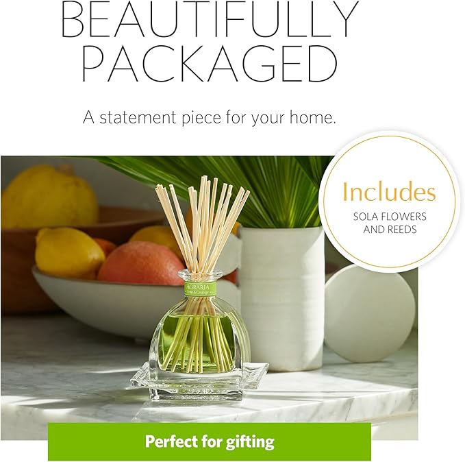 AGRARIA AirEssence Flower and Reed Diffuser Set, Handmade Sola Flower Botanical Home Fragrance Set, Scented Oil Reed Diffuser Gift for All Occasions AgrariaHome