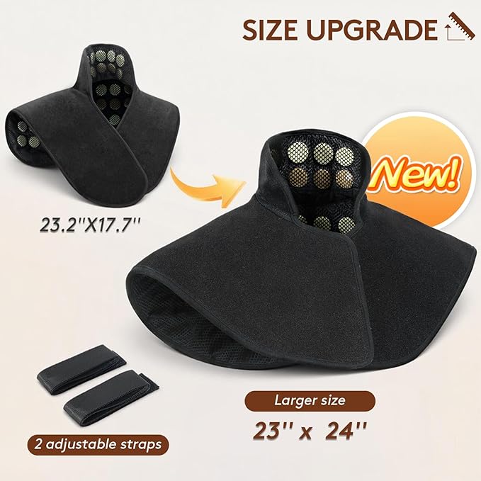 UTK Far Infrared Heating Pads for Neck and Shoulders and Back, Hot to 159℉, Gift for Men, FSA-HSA Eligible Shoulder Heating Pad with 66 Jade, 0-240 Min Auto Shut Off, Adjustable Size (23 x 24'') UTK