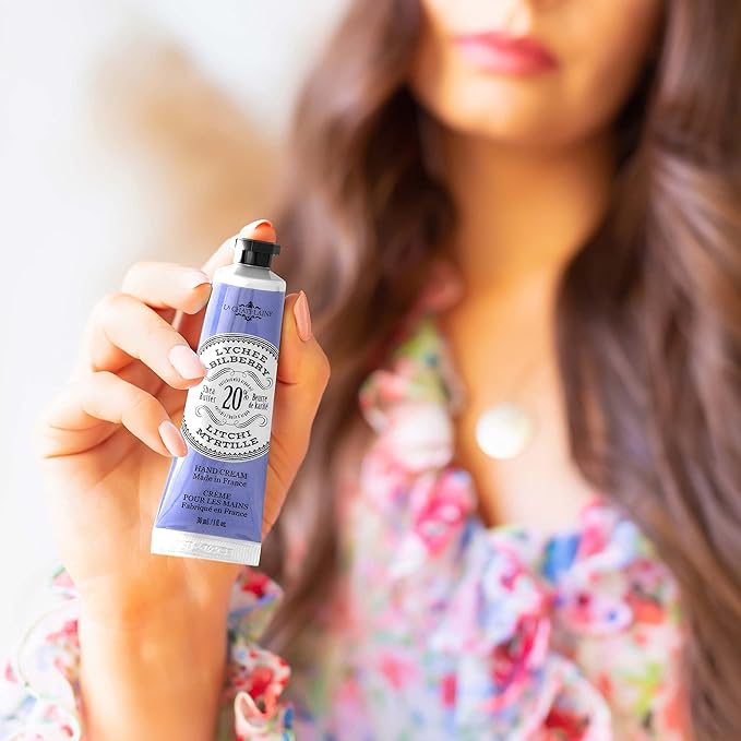 La Chatelaine Hand Cream Trio Tin Gift Set, Ready-To-Gift Tin, Nautral, Made in France with 20% Organic Shea Butter, Nourishing and Moisturizing (Amber Cashmere, Coconut Milk, Lychee Bilberry or Shea) LaChatelaine