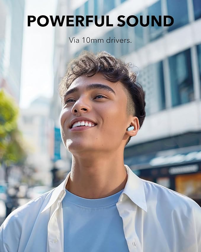 Soundcore P30i by Anker Noise Cancelling Earbuds, Strong and Smart Noise Cancelling, Powerful Bass, 45H Playtime, 2-in-1 Case and Phone Stand, IP54, Wireless Earbuds, Bluetooth 5.4 (Blue) soundcore