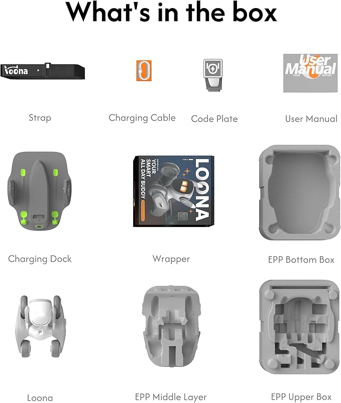 Robot Pet Dog ChatGPT-4o Smart AI-Powered Companion Voice & Gesture Control, Real-Time Interaction Robotics Toys for Kids, Home Monitoring - Includes Charging Dock Loona