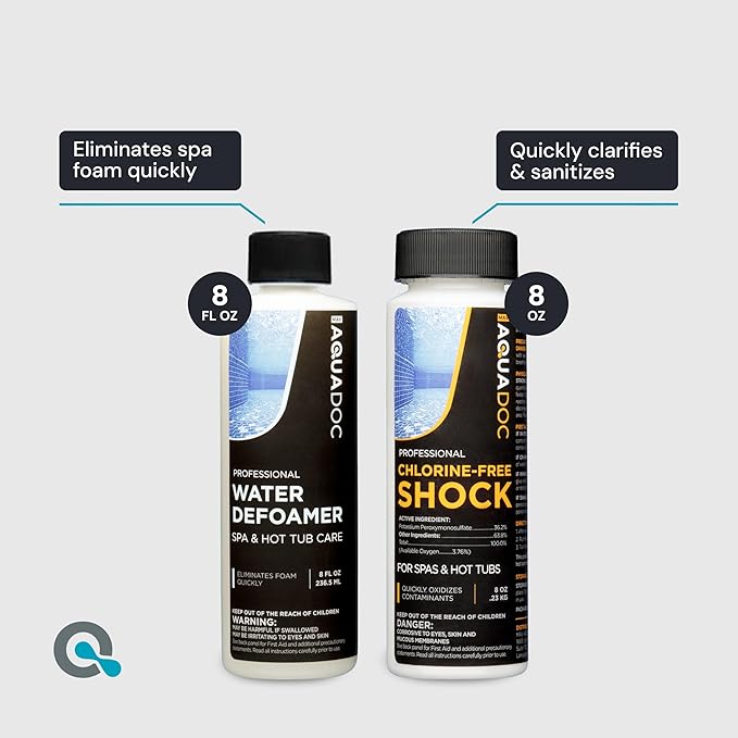 Inflatable Hot Tub Chemical Kit with Bromine Tablets - Inflatable Spa Starter Kit - Convenient Hot Tub Starter Kit & pH Control Kit - AquaDoc Inflatable Spa Chemicals AquaDocSpaHotTubSupplies