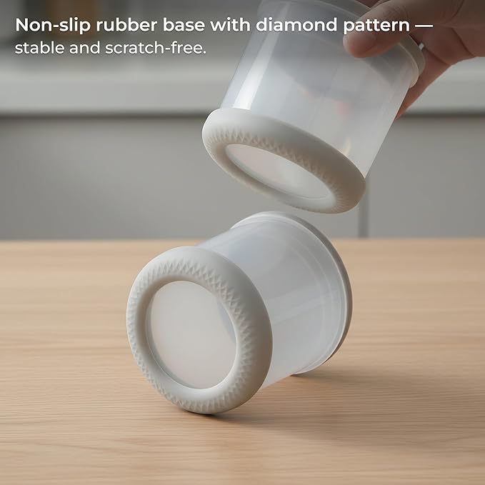 Under-Shelf Spice Rack with 3 Airtight Jars, Measuring Lids, Space-Saving Hanging Organizer for Salt, Sugar & Spices yuriya