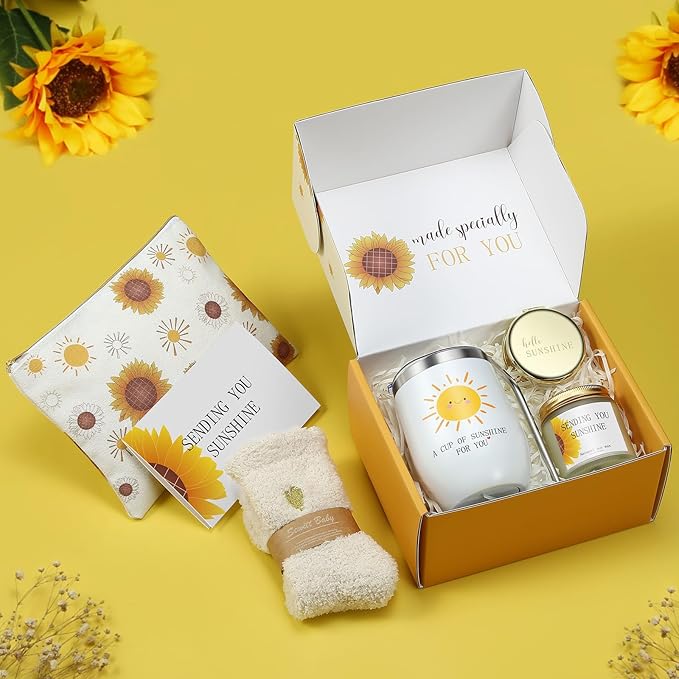 Birthday Gifts for Women, Friend, Mom, Sister, Wife, Her - Happy Birthday, Mothers Day Gifts for Woman - Get Well Soon Self Care Package Gift Basket Set Wasocol
