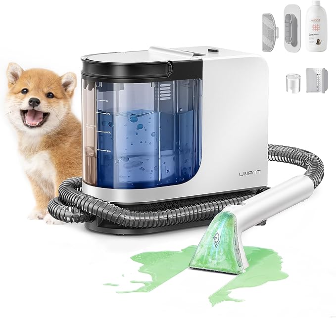 uwant Portable Carpet Cleaner 18Kpa Powerful Suction Upholstery Cleaner Machine for Pet, Spot Cleaner with Specialty Tools for Car, Couch, Rug, Sofa, Furniture (Small 18Kpa Suction) UWANT