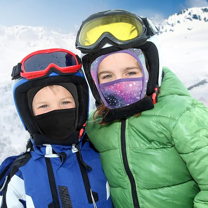 GoxRunx Kids Balaclava Ski Mask,Fleece Face Mask Neck Warmer for Boys Girls,Windproof Face Cover for Cold Weather GoxRunx