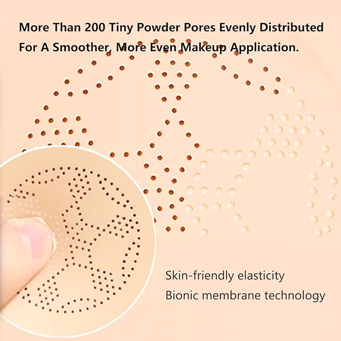 2026 Luvie Glow Foundation Cushion, Mushroom Head Air Cushion CC Cream,Long Lasting Matte Concealer for All Skin Types (WARM) Kick Boosters