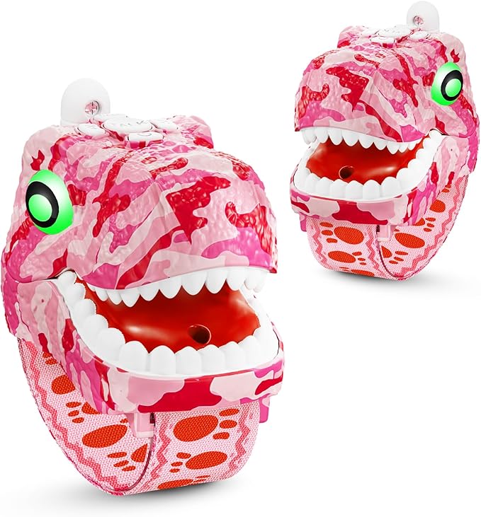 Dinosaur Walkie Talkies for Kids 2 Pack Camping Gear T-Rex Outdoor Toys for Girls Age 3-12 Year Old 3 Channel Long Range Birthday Gifts Christmas Stocking Stuffers MLDKA