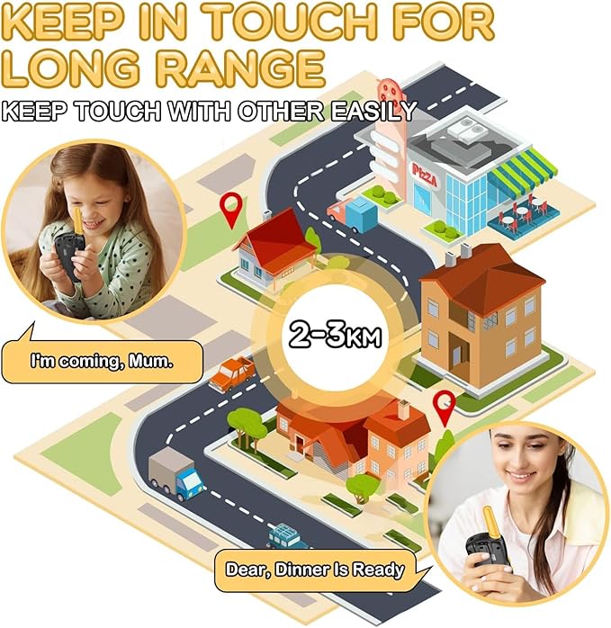 Selieve Toys for 4-14 Year Old Children's, Walkie Talkies for Kids 22 Channels 2 Way Radio Toy with Backlit LCD Flashlight, 3 Miles Range for Outside, Camping, Hiking (Yellow) Selieve