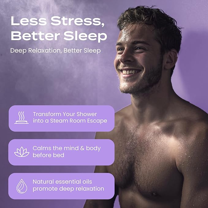 Body Restore Shower Steamers Aromatherapy 15 Pack - Christmas Stocking Stuffers, Birthday Gifts for Women, White Elephant, Relaxation, Self Care for Men - Lavender BodyRestore