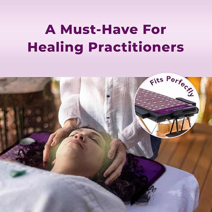 Biomat Infrared Mat | Crystal Mat for Therapy | Infrared Heating Mat | Red Light Therapy for Body | Hot Gemstone Therapy | Promotes for Muscle & Back Pain Relief | Sparkle Mat (Portable Size) SparkleEnergy