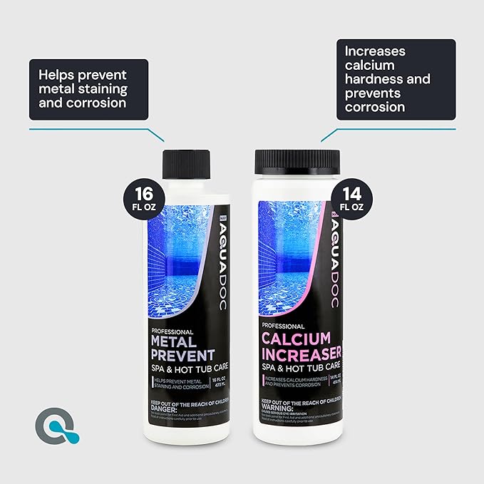 Inflatable Hot Tub Chemical Kit with Bromine Tablets - Inflatable Spa Starter Kit - Convenient Hot Tub Starter Kit & pH Control Kit - AquaDoc Inflatable Spa Chemicals AquaDocSpaHotTubSupplies