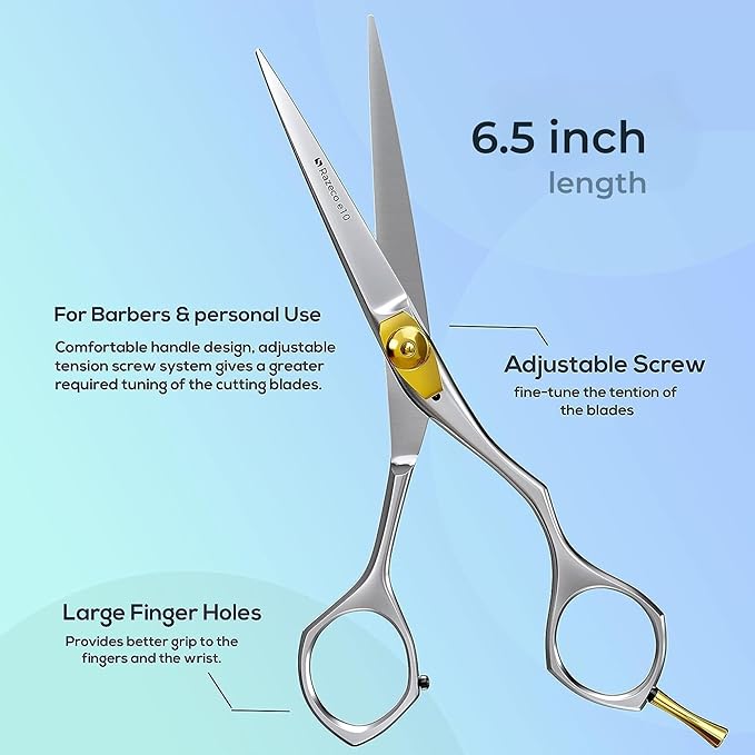 Suvorna Hair Cutting Scissors for Professionals, Barbers - Hair Shears for Cutting, Trimming, Grooming, Precision - Extremely Sharp Razor Edge - Made With 6.5" Japanese Stainless Steel for Men, Women. Suvorna-beautifuleveryday