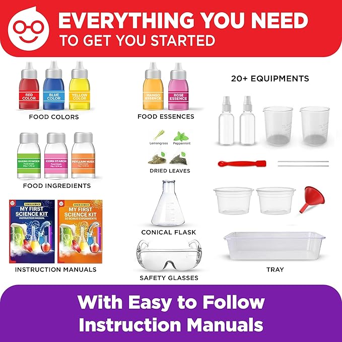 Doctor Jupiter My First Science Kit for Kids Ages 4-5-6-7-8 | Christmas, Birthday Gift Ideas for 4+ Year Old Boys & Girls | Toy Stem Kit with 100+ Experiments | Learning & Educational Projects DoctorJupiter