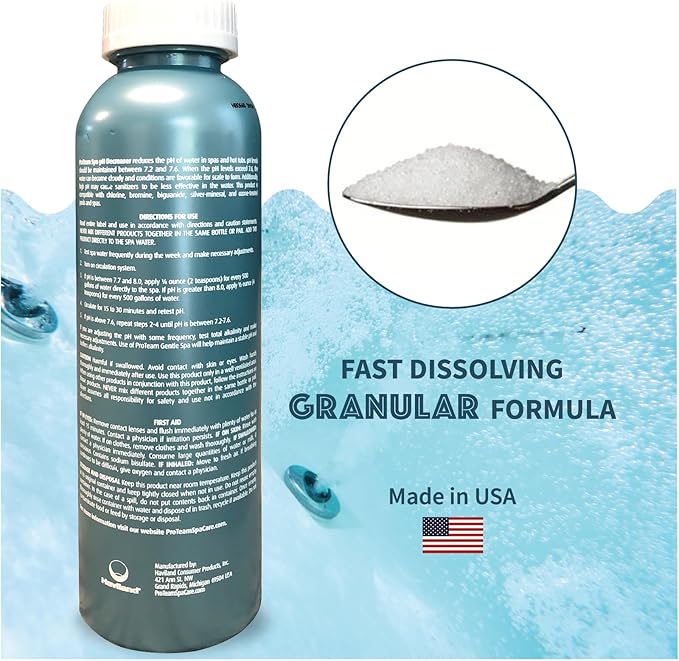 ProTeam Spa pH Decreaser for Hot Tub - pH Down Hot Tub pH Decreaser Bundle with SplashWiz Spa & Hot Tub Chemicals Care Guide e-Book Made in USA (1.5 lb) (2 Pack) SplashWiz%E2%84%A2
