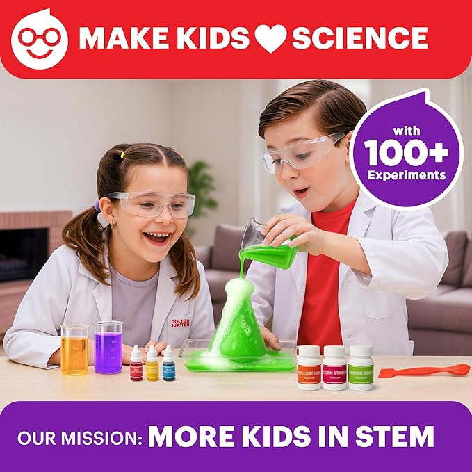 Doctor Jupiter My First Science Kit for Kids Ages 4-5-6-7-8 | Christmas, Birthday Gift Ideas for 4+ Year Old Boys & Girls | Toy Stem Kit with 100+ Experiments | Learning & Educational Projects DoctorJupiter