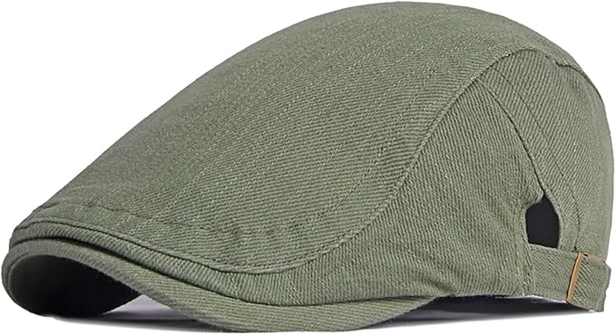 Newsboy Hats for Men Flat Cap Cotton Adjustable Breathable Irish Cabbie Ivy Driving Hunting Hat Xinveen