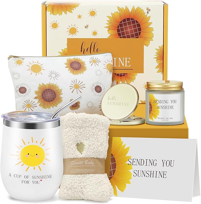Birthday Gifts for Women, Friend, Mom, Sister, Wife, Her - Happy Birthday, Mothers Day Gifts for Woman - Get Well Soon Self Care Package Gift Basket Set Wasocol