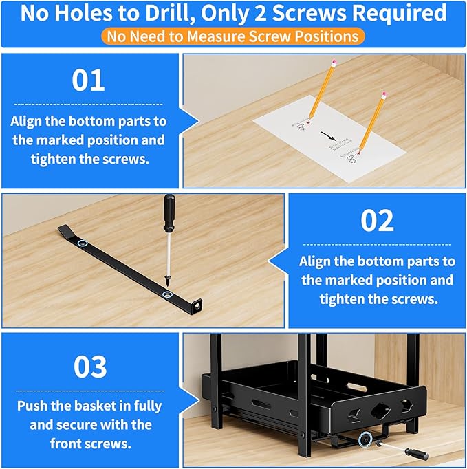 Pull Out Spice Racks for Inside Cabinets, 2-Tier Cabinet Spice Rack Organizer, Height Adjustable Vertical Spice Rack for Kitchen Cabinet (7.5''Wx10.8''Dx9.2''H, Metal Black) BOIVSHI