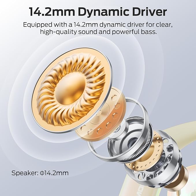 Monster Open Ear AC326 Headphones, Bluetooth 6.0 Wireless Earbuds with Dual-Mic Clear Calls, Air Conduction Headphones with Ear Hooks, Spatial Audio, Snug Fit, 35H Playtime, IPX5 for Sports, White Monster