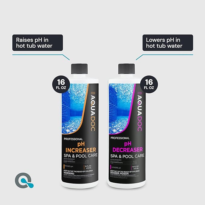 Inflatable Hot Tub Chemical Kit with Bromine Tablets - Inflatable Spa Starter Kit - Convenient Hot Tub Starter Kit & pH Control Kit - AquaDoc Inflatable Spa Chemicals AquaDocSpaHotTubSupplies