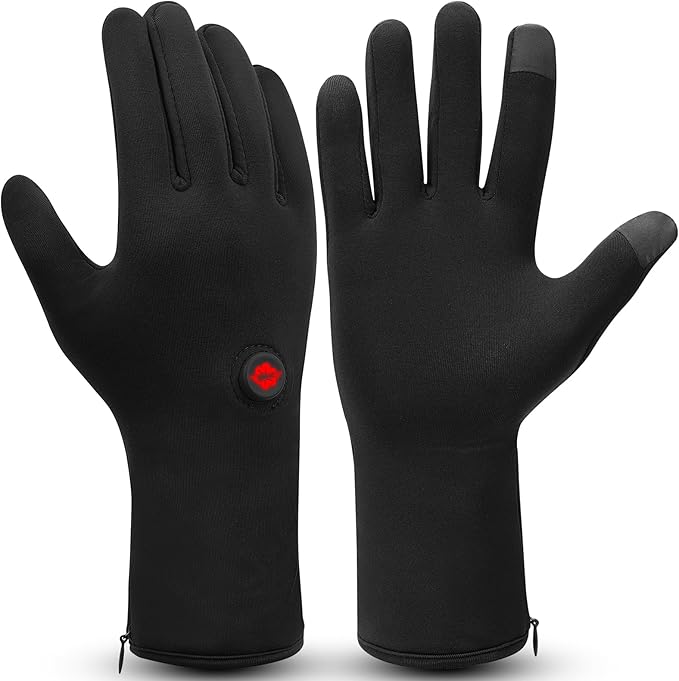 Dr.Warm Heated Gloves Liner, Rechargeable Heated Work Gloves for Men Women, Electric Battery Glove with Touchscreen, Thin Hand Warmer for Winter Hunting Riding Running Drwarm