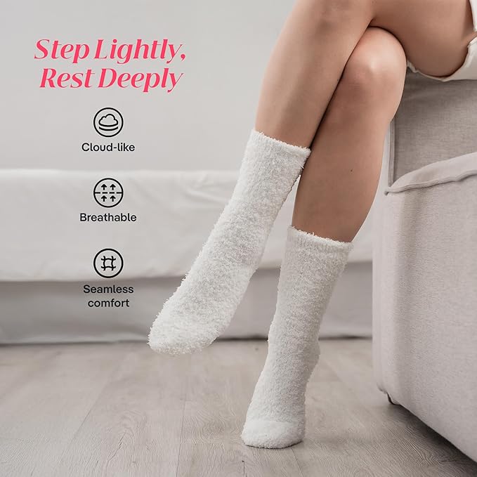 CoolMate GLOBAL Fuzzy Socks for Women Christmas Gift Box, Cozy, Soft, Stocking Stuffers, Comfy Cloud-Like Socks for Spa,Home CoolmateGlobal