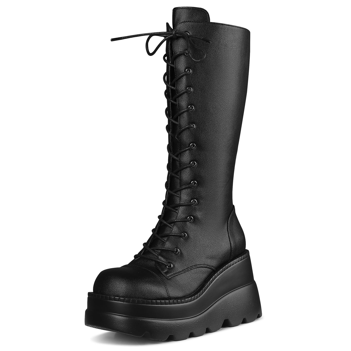 Minimalist Platform Lace-Up Boots