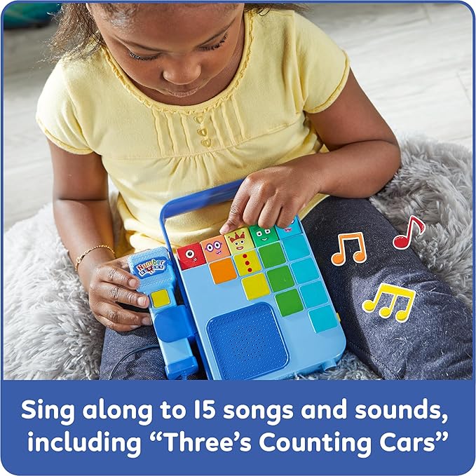 hand2mind Numberblocks Sing and Record Music Player, Kids Karaoke Microphone, Musical Toys, Toddler Boombox, Counting Toys, Preschool Math Learning Activities, Numbers for Toddlers, Birthday Gifts hand2mind