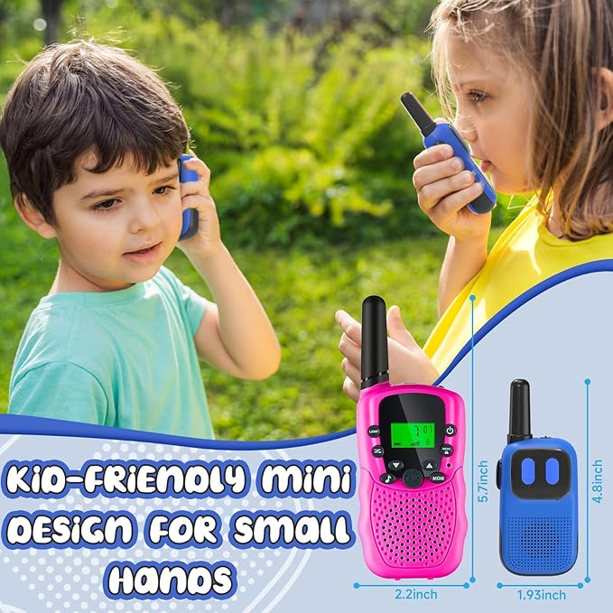 Toys for Ages 5-7 Boys Girls, Walkie Talkies for Kids 1000FT Range 2 Channels 2 Way Radio Toy Christmas Birthday Gifts for Girls Boys Ages 3 4 5 6 7 8 9 Camping Hiking Outdoor Games Holiky