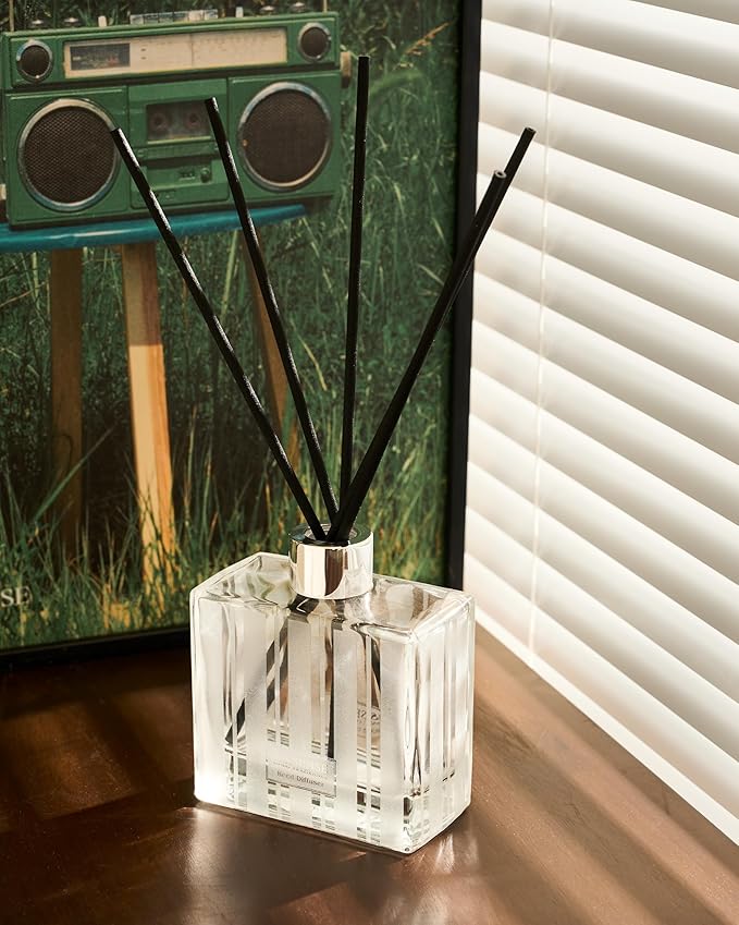 M&SENSE Eucalyptus Spearmint Reed Diffuser Set - 7.04oz Diffuser with Sticks, Rich Fragrance & Refreshing Non-Toxic Scent for Home Bathroom Office Study Other Workspaces Needing Focus, Gifts for Women MSENSE