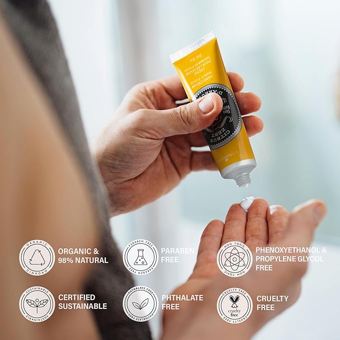 La Chatelaine Hand Cream Gift Set for Men, Ready-To-Gift Travel Size Hand Lotion, Natural Hand Cream Made in France with 20% Organic Shea Butter (Deep Blue Sea, Sandalwood, Citrus Zest) 3 x 1 fl oz LaChatelaine