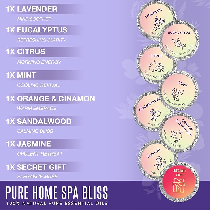 Shower Steamers Aromatherapy GOSSBY 8 Pack - Gifts for Women, Birthday Gifts for Her, Home Spa, Self Care, Relaxation, Natural Essential Oils - Mood Symphony Style Gossby