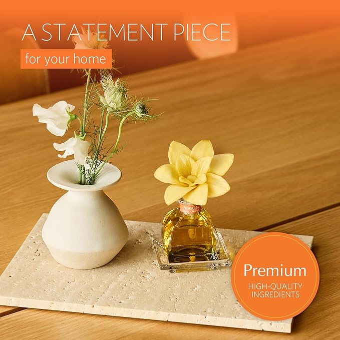 AGRARIA PetiteEssence Flower and Reed Diffuser Set, Hand Crafted Sola Flower Botanical Home Fragrance Set, Scented Oil Gift for All Occasions AgrariaHome