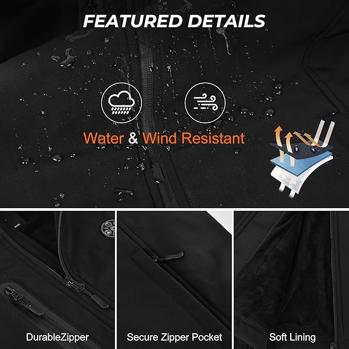 Heated Vest for Men Women with APP Control & 7.4V 20000mAh Battery Pack, Winter Heating Vests Hiking Christmas Gifts HeatedSocksGlovesVest