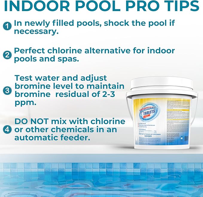 1 Inch Bromine Tablets | Brominating Chemical Sanitizer for Spas, Hot Tubs or Indoor Pools - Low Odor, Less Irritation, Pre-Stabilized, Long-Lasting, Chlorine Alternative - 3.5 lbs Kick Boosters