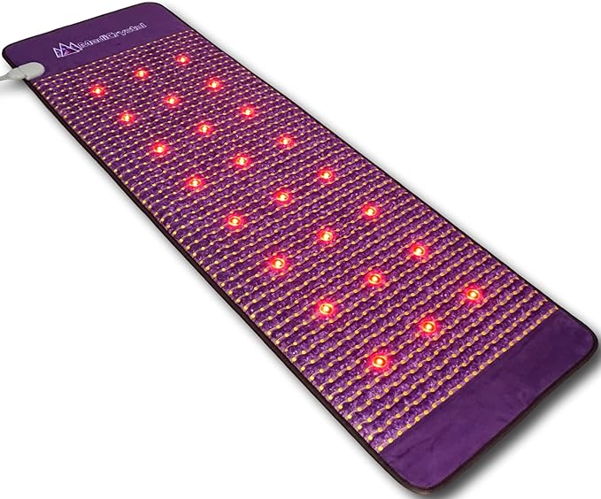 MediCrystal Far Infrared Amethyst Mat - Natural Agates + Photon Red Lights - FDA Registered Manufacturer - Negative Ion - FIR Heating Pad (Flex 72" L x 24" W) MediCrystal