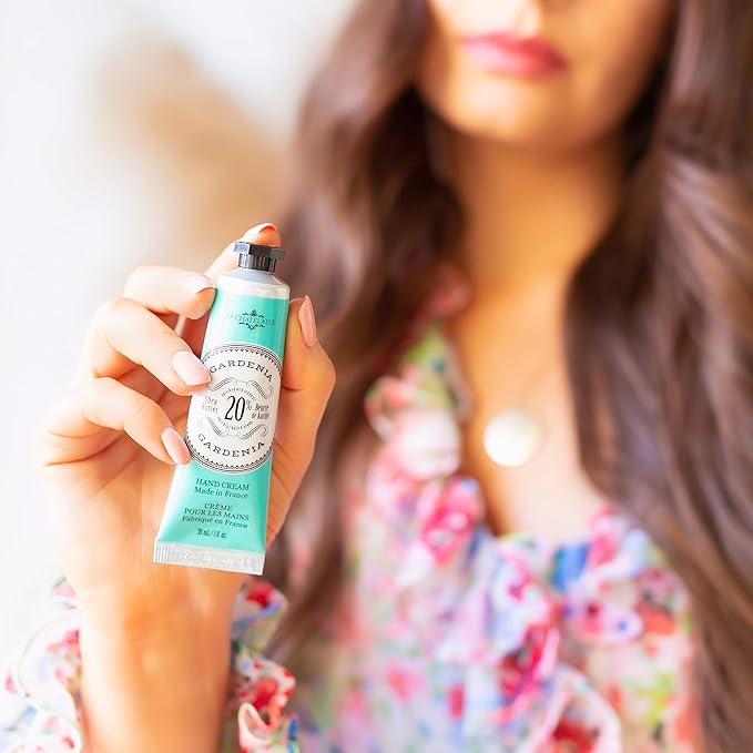 La Chatelaine Hand Cream Trio Tin Gift Set, Natural Hand Lotion, Made in France with 20% Organic Shea Butter, Moisturizing (Gardenia, White Grapefruit, Citrus Fizz) 3 x 1 fl. LaChatelaine