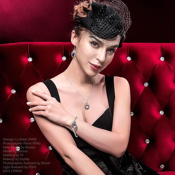 Kate Lynn "Rise From the Ashes Phoenix Necklace Made with Crystals from Austria, 18"+2" Necklace, Packaged with Jewelry Box, Birthday Gift for Women, Symbol of Luck and Renewal KateLynn