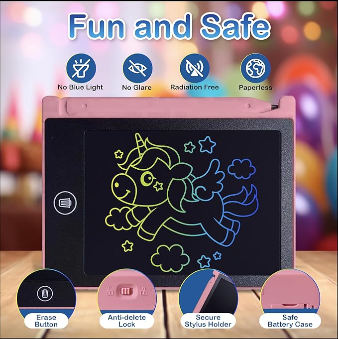 Party Favor Mini LCD Writing Tablet for Kids, 12 Pack – 4.5 Inch Mini Drawing Board. Fun and Educational for Kids That Sketch and Doodle. Perfect Goodie Bag and Gift Bag Filler, School Prize Or Gift Kick Boosters